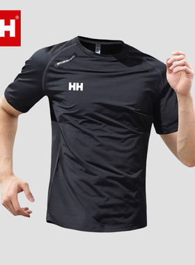 官方正品HH冰丝t恤男士夏季薄款速干衣短袖运动透气半袖体恤跑步