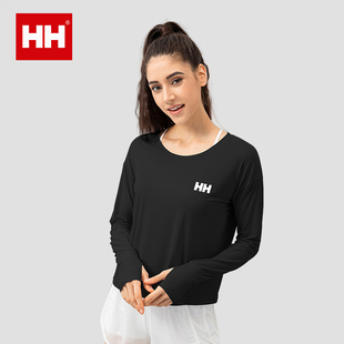 官方正品HH长袖T恤女夏季户外运动服跑步训练上衣休闲打底套头衫