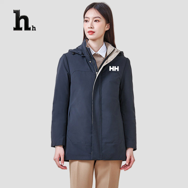 正品HH羽绒服短款男女同款极寒加厚工装商务高端外套工作服冬