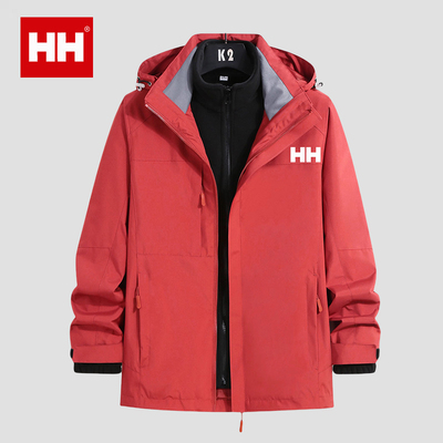 官方正品HH冲锋衣男女三合一可拆卸登山服秋冬季加绒防风防水外套