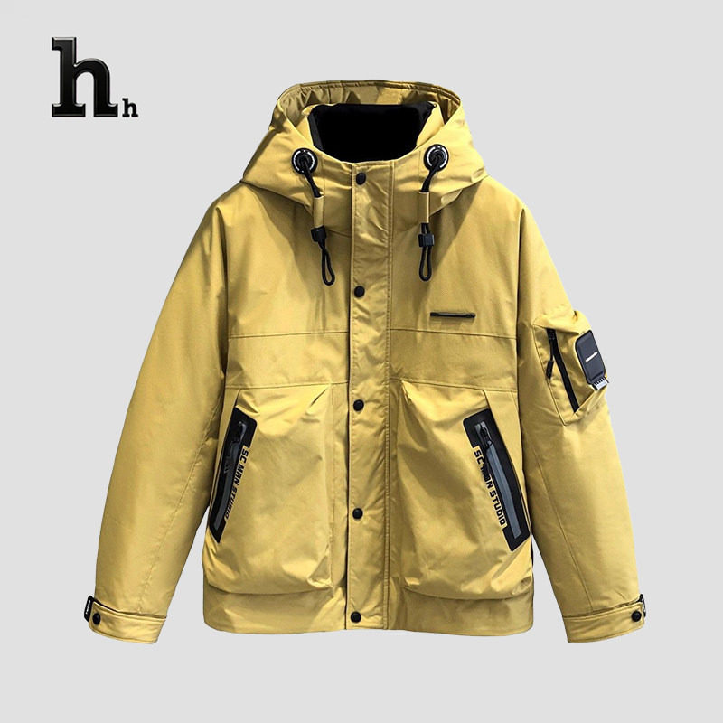 正品HH羽绒服硬壳工装加厚外套男冬季保暖冲锋衣美式户外外套图片