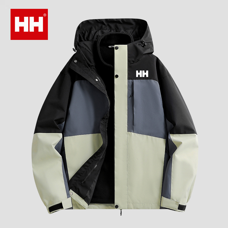 官方正品HH冲锋衣秋冬季男2025新款三合一防风防泼水外套女登山服