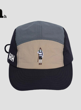 正品HH个性卡通刺绣软顶速干棒球帽男女同款韩版拼色鸭舌帽子