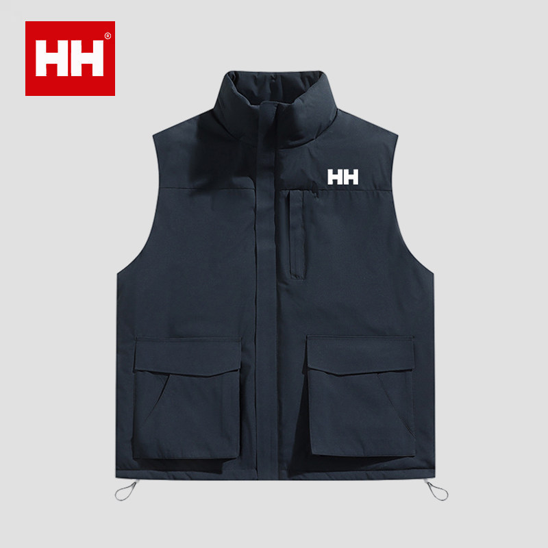 官方正品HH美式工装羽绒棉马甲男女潮流冬季加厚立领情侣棉服坎肩