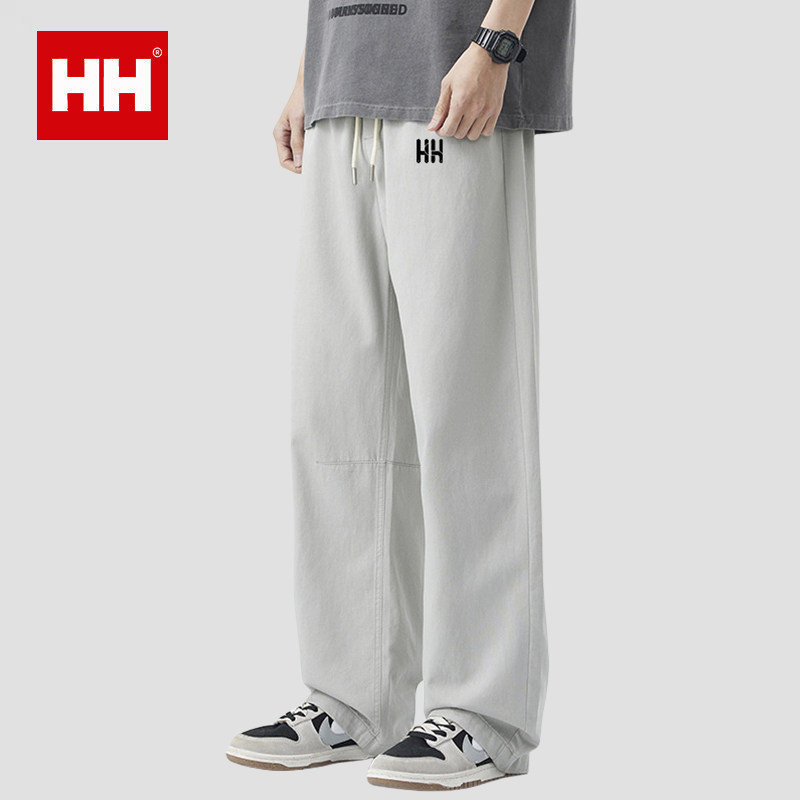 官方正品HH天丝休闲裤男士夏季薄款垂感宽松直筒高端冰丝阔腿长裤,男装,休闲裤,淘宝优惠券,粉丝福利购,淘宝优惠卷
