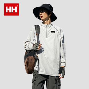 官方正品HH户外速干衣防晒长袖T恤男女宽松运动徒步休闲训练服夏