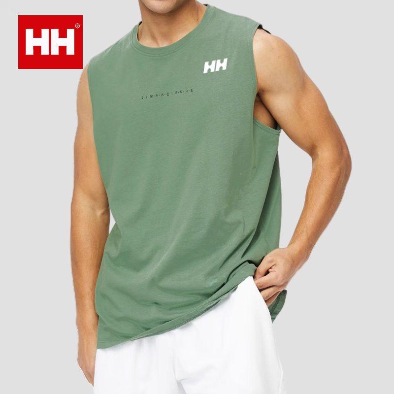官方正品HH25夏新男款无袖坎肩宽肩训练运动健身凉感宽松T恤背心