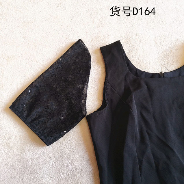 遮大臂半成品短款亮片蕾丝假袖子