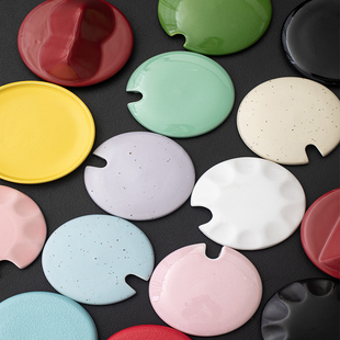 一个的价格陶瓷可选亮光白粉色深蓝亚光黑马克牛奶咖啡水杯盖子