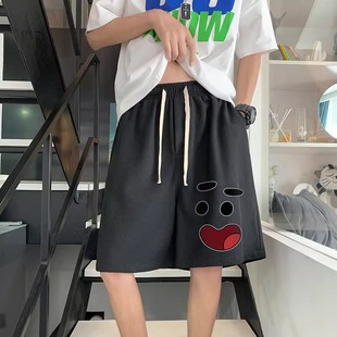 短裤 街头潮胖直筒运动五分裤 夏速干沙滩裤 篮球裤 薄款 男宽松特大码