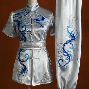 迎春武术服刺绣彩服成人儿童表演比赛服演出服长拳南拳服练功服
