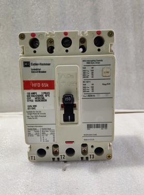 CUTLER-HAMMER HFD 65K CAT.HFD3150L 150AMPS 3POLES 600VAC 250