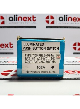 Yongsung Electric YSNPBL3-024 照明按钮开关 AC250V|6A