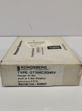康士伯类型 GT300C3G40V 范围 40 BAR 压力变送器