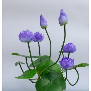 佛具用品仿真小荷花供佛荷花睡莲高仿真单支荷花仿真植物盆景