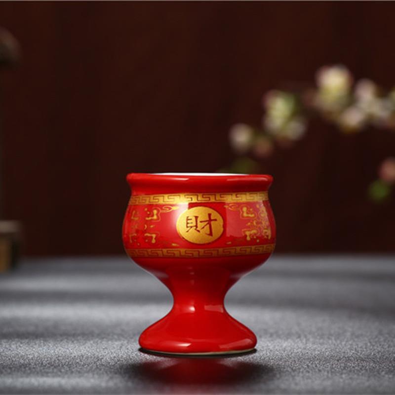 财神 酒杯摆件大号供奉酒杯供酒供水法器招财供财神酒杯道家酒杯