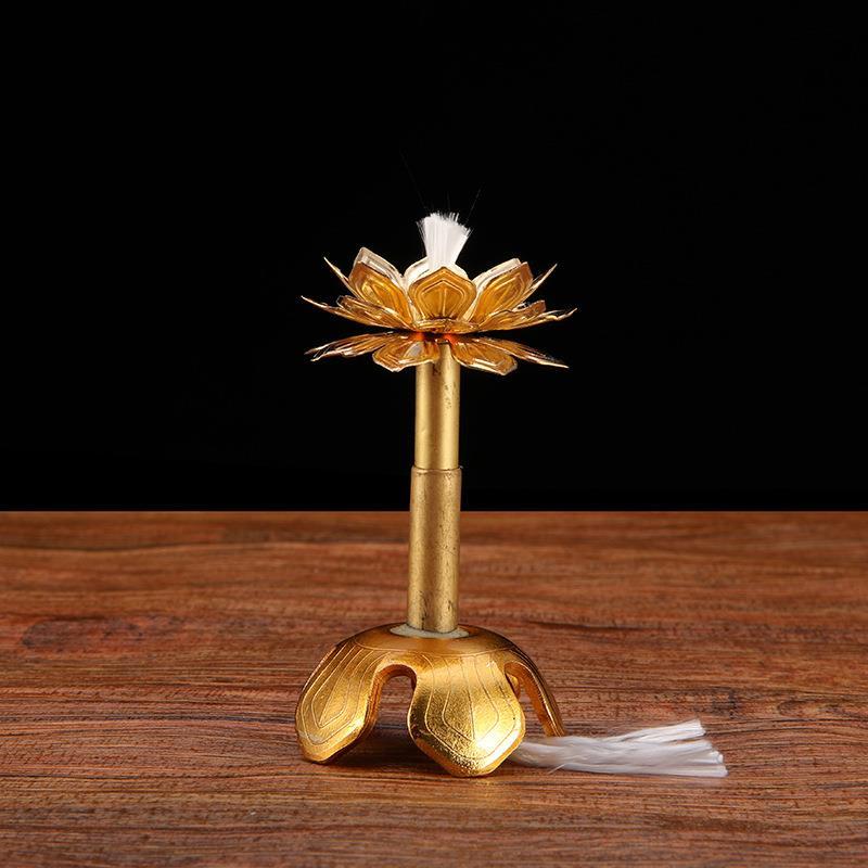 可调节灯芯佛具用品/酥油灯芯座/莲花伸缩灯芯座A2型