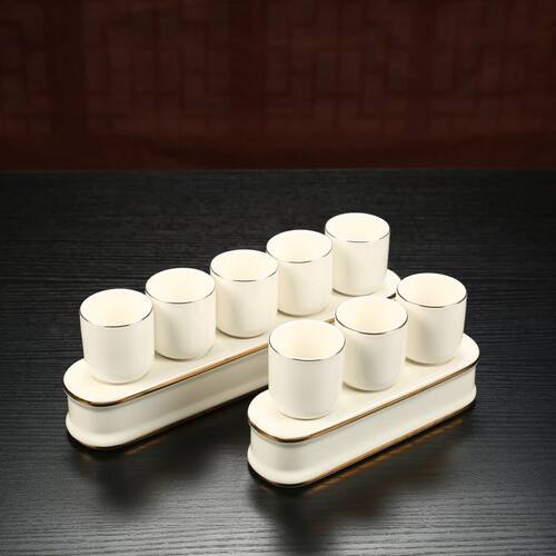 佛前供水杯陶瓷观音净水杯家用供奉财神仙家莲花供茶杯道家水杯
