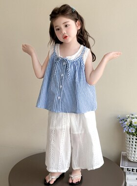 女童两件套背心设计感韩版潮款