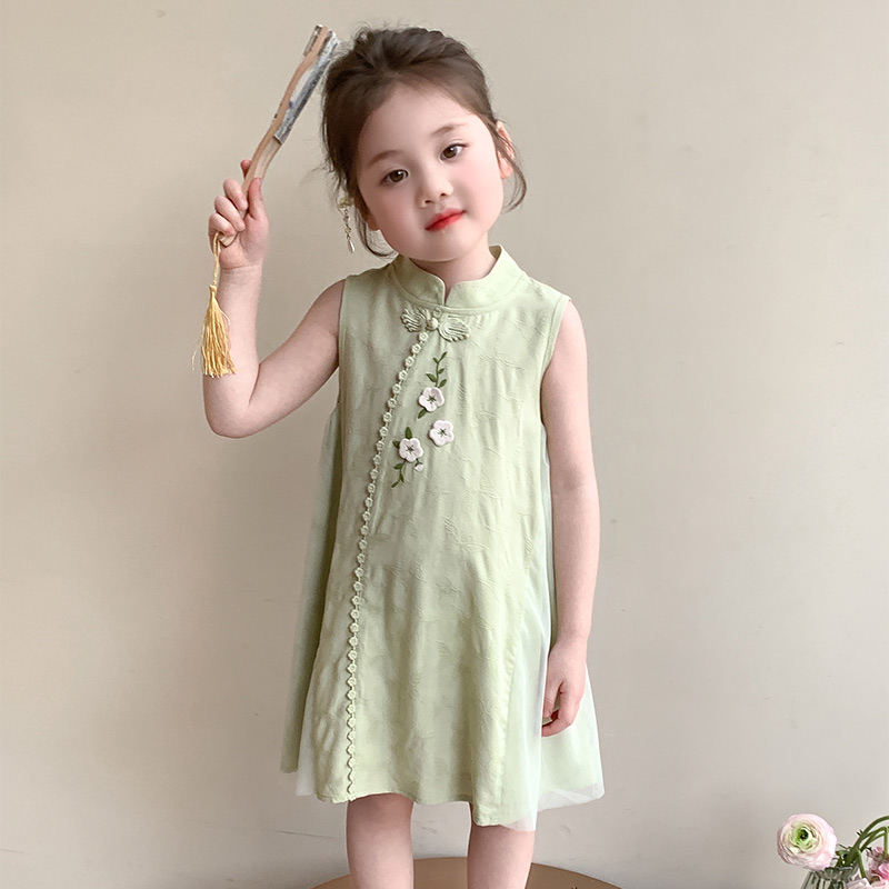 氣質顯白連衣裙古風裙子女童