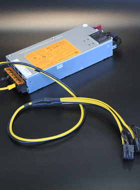 服务器开关电源改装显卡双6+2p供电线 显卡供电线电源线 插片