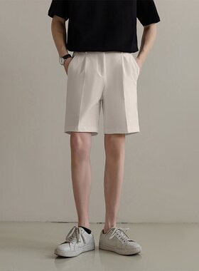 轻熟风西装短裤男夏季新款韩版休闲高级感免烫直筒修身五分裤子潮