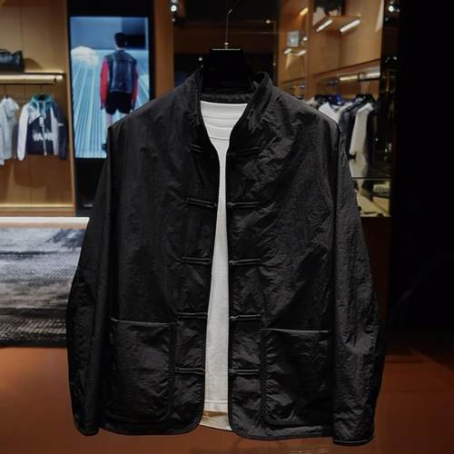 盘扣纯色立领新中式国风羽绒服