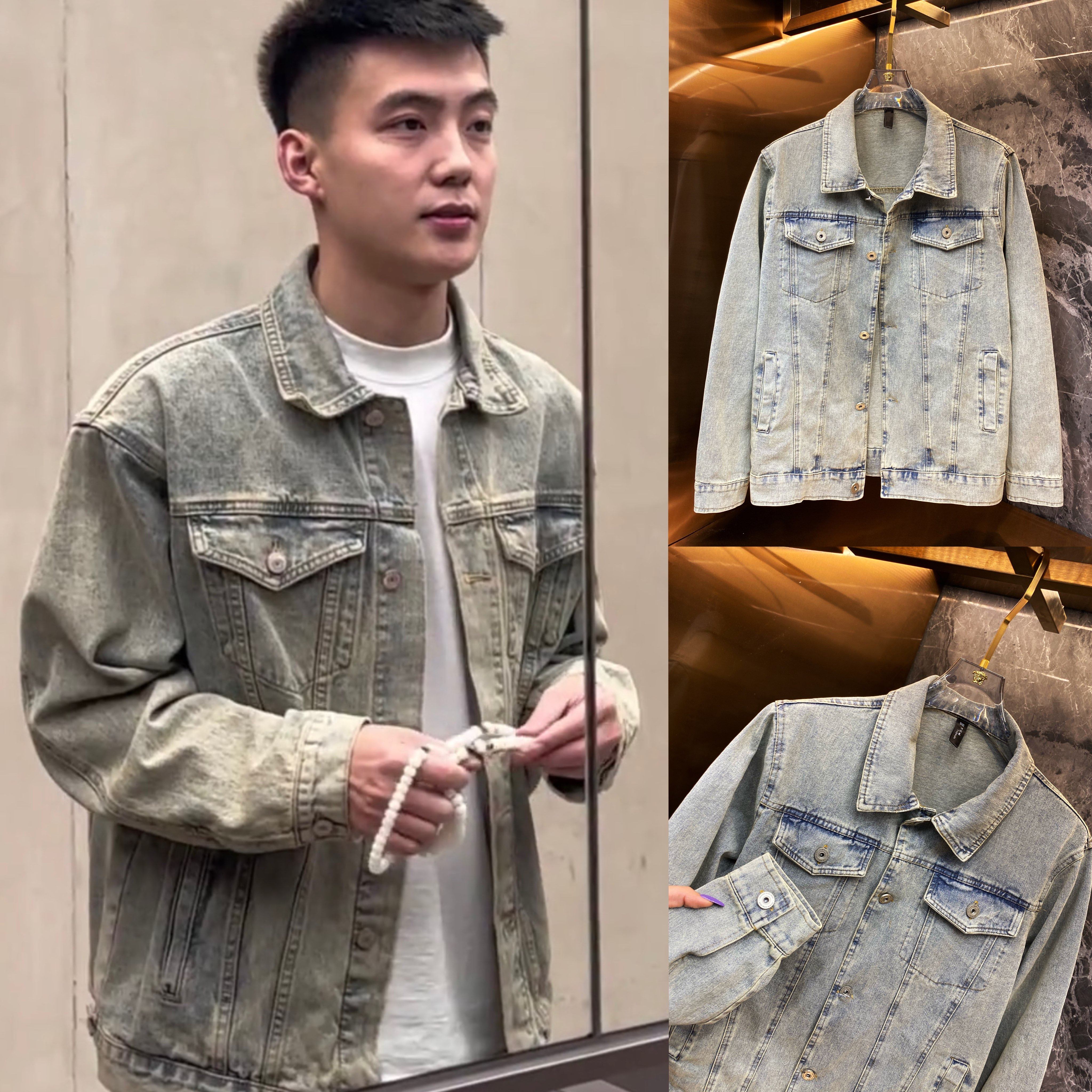 其他翻领春秋夏修身做旧牛仔衣