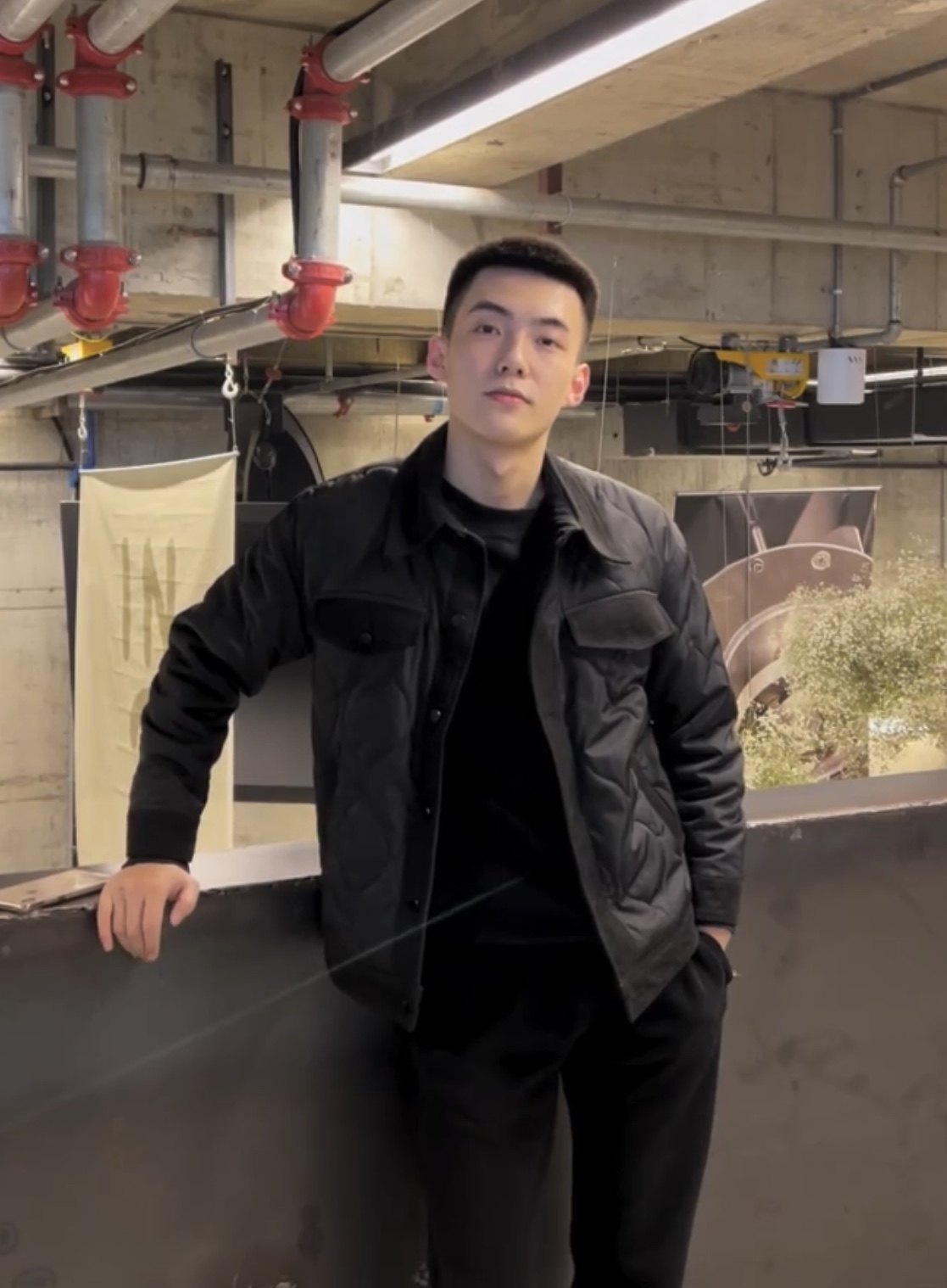 冬季工装休闲商务棉衣男士2026帅气菱形格子棉服外套网红休闲夹克