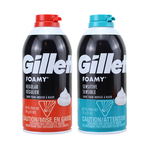 吉列男士剃须膏须泡润滑型311克