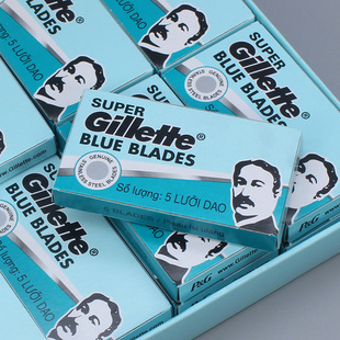 老式 BLADES超级蓝双面刀片 剃须刀片手动刮胡刀片 BLUE 吉列SUPER