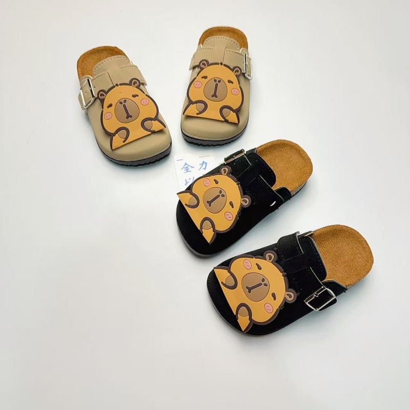 新款时尚百搭防滑耐磨秋冬季儿童女童可爱巴拉黑熊爆款包头鞋子