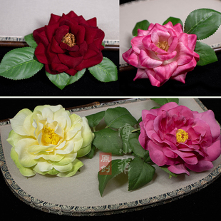 傅小菲 蔷薇绢花月季十二花神系列 胸针发夹宋制头饰森系头花