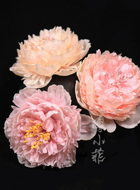 傅小菲唐风绢花仿真花汉服唐风