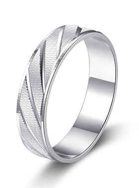 男士日韩风花纹戒指环刻字定制