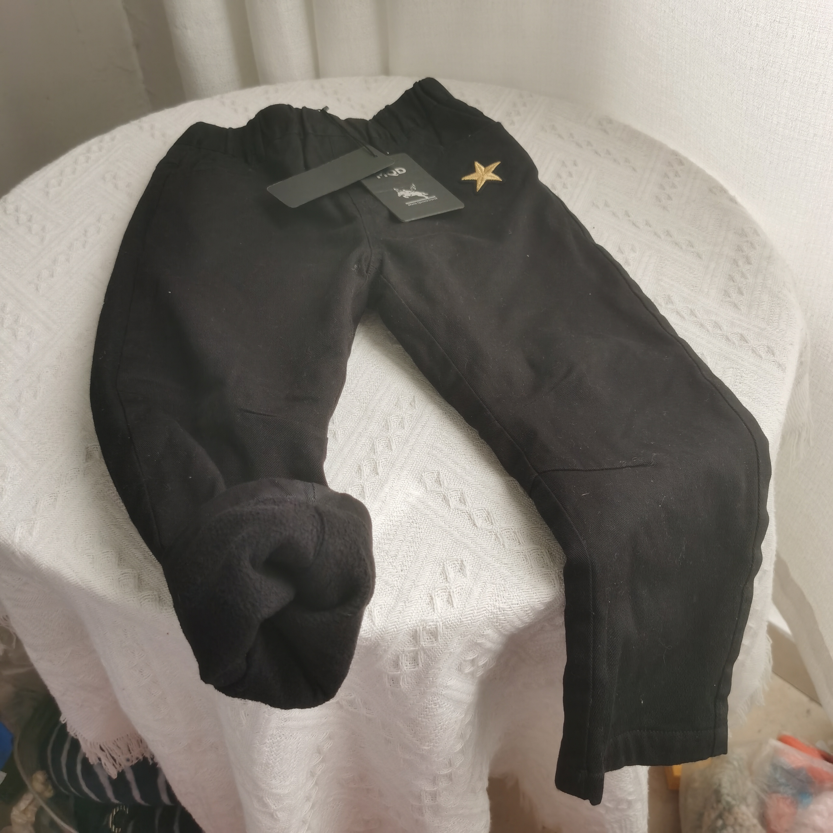 马家儿童秋冬新款爆款百搭加绒休闲长裤