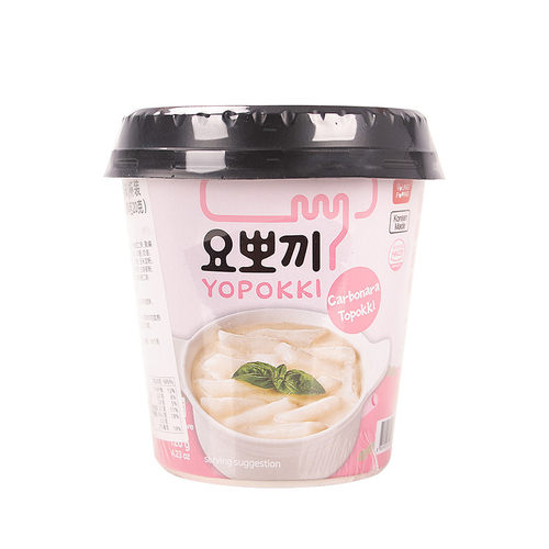 韩国进口YOPOKKI优波奇奶油培根味年糕杯韩式芝士炒年糕方便速食