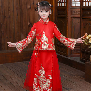 2021新款女童汉服中国风春夏装儿童古装新年唐装春秋过年旗袍超仙