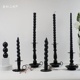 复古黑色香薰大豆蜡烛麻花螺旋形蜡烛高级浪漫装 饰烛光烛台摆件