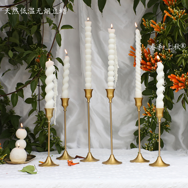 餐桌摆件螺旋纹麻花香薰蜡烛