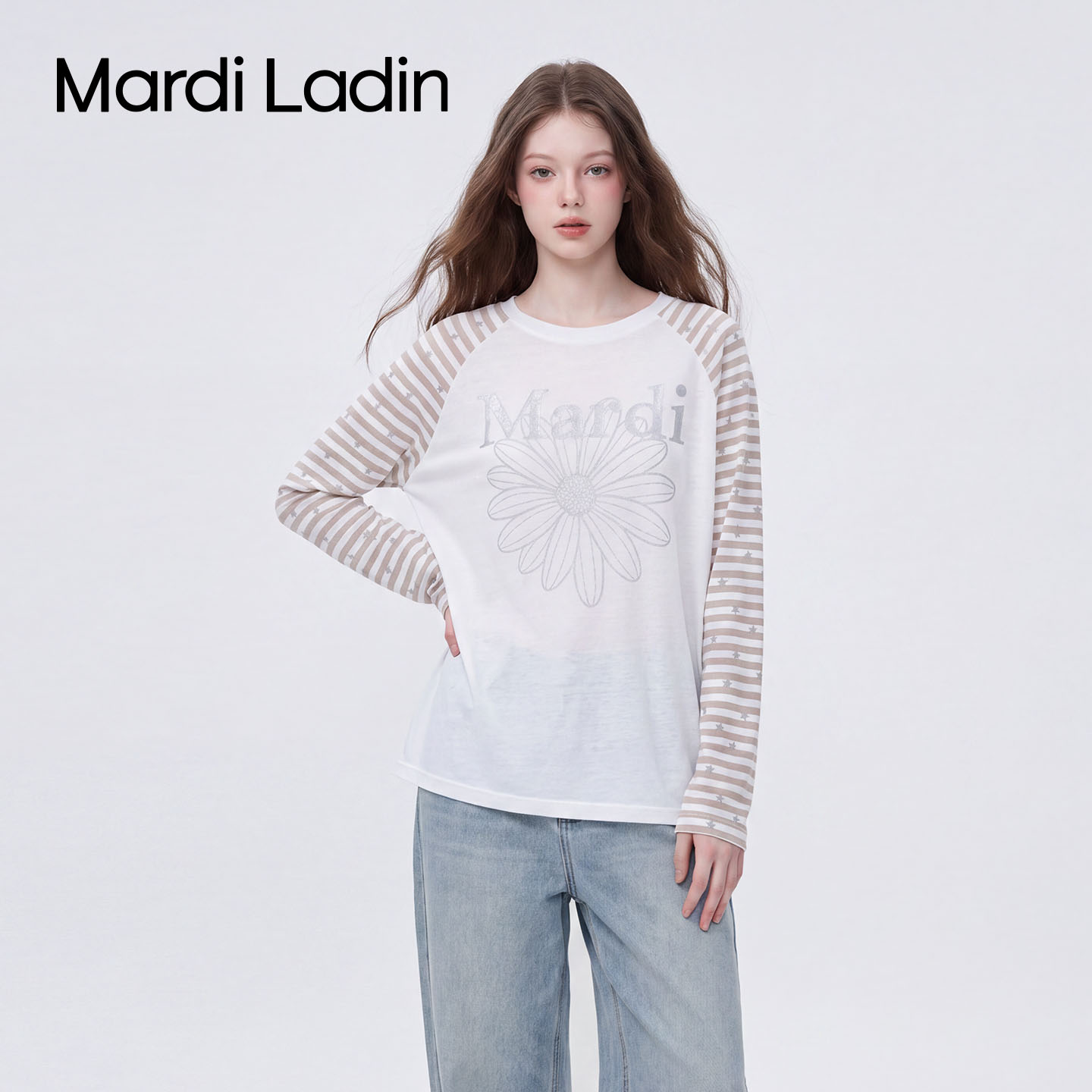 MardiLadin秋季圆领显瘦长袖T恤图片