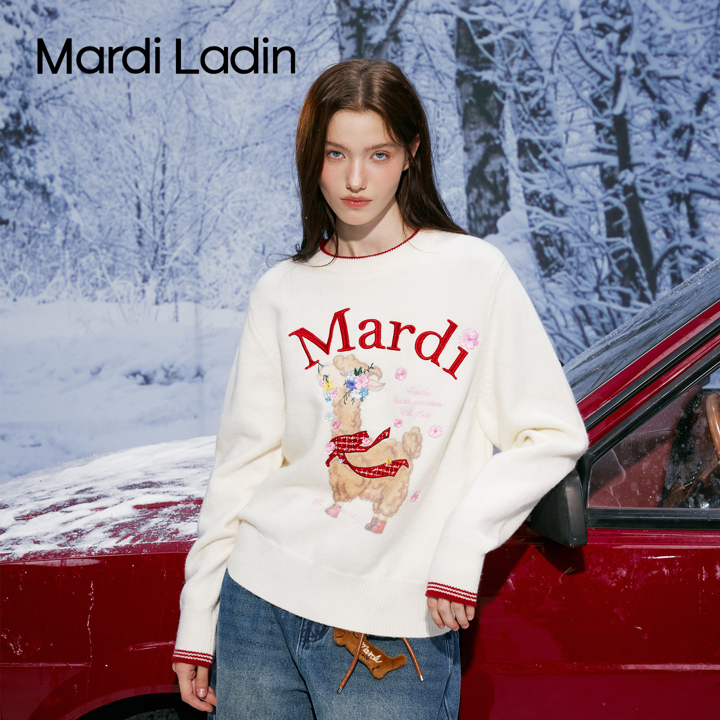 MardiLadin2026新款秋季今年流行爆款圆领长袖韩系卫衣外套女款