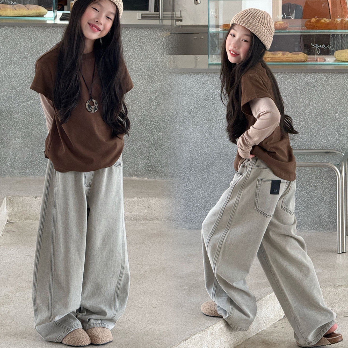 女童男童牛仔裤2025年秋季新款儿童洋气复古弯刀裤百搭窄版长裤子,童装/婴儿装/亲子装,儿童牛仔裤,淘宝优惠券,粉丝福利购,淘宝优惠卷