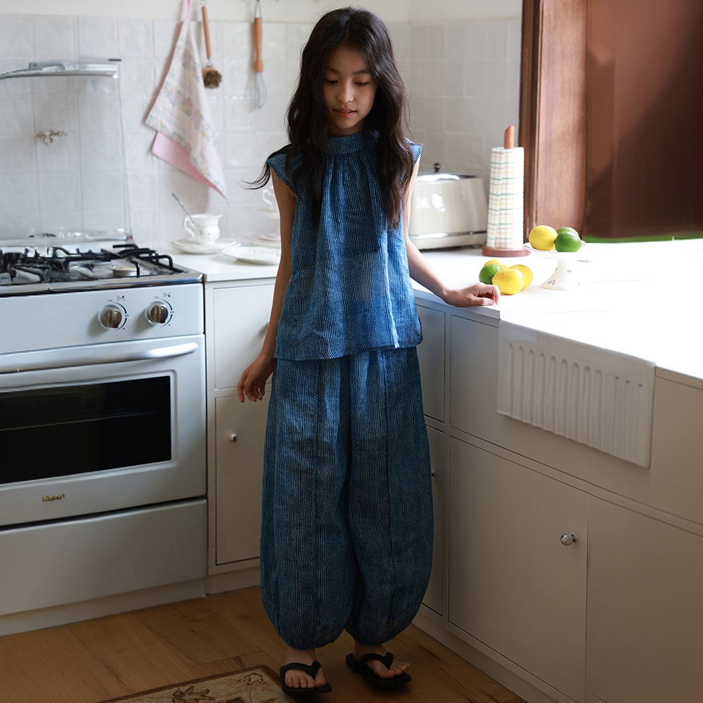 女童套装25夏季新款儿童无袖蝴蝶结上衣休闲宽松长裤小个子两件套