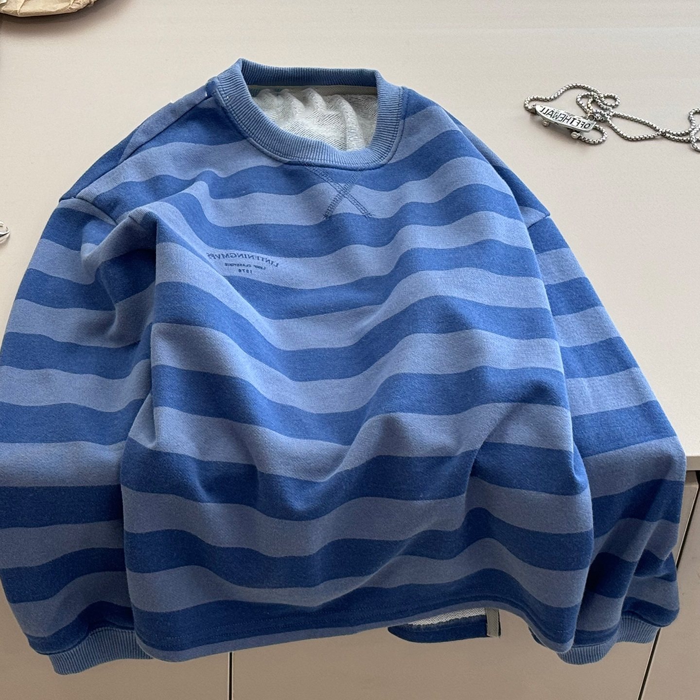 童装男童女童条纹卫衣T恤男孩套头洋气上衣服长袖休闲宽松百搭潮,童装/婴儿装/亲子装,卫衣/绒衫,淘宝优惠券,粉丝福利购,淘宝优惠卷