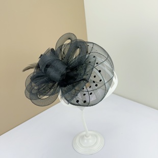 上海滩旗袍头饰帽子女古典黑色小礼帽复古民国配饰网纱发夹子发卡