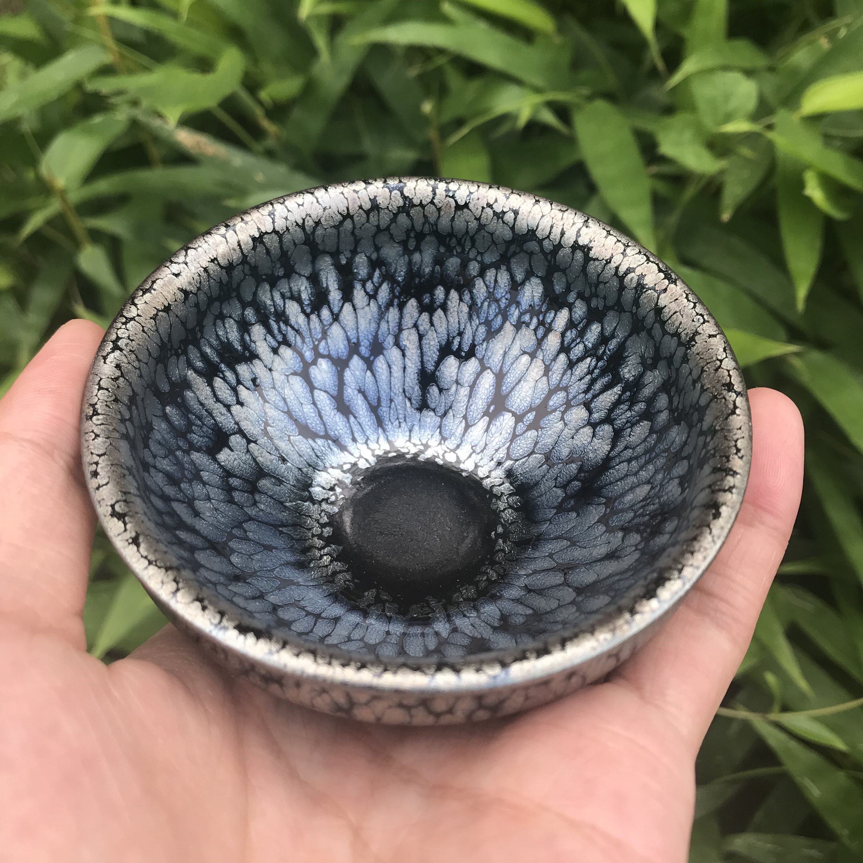 名家建盏 清风大师陈乃文纯手工银鹧鸪斑盏心箭 收藏级  顺丰包邮