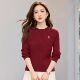 2025新款 秋冬爆款 女装 圆领毛衣女针织衫 洋气可内搭红色上衣打底衫