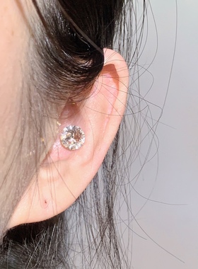 moonchasers浪漫丝绸耳蜗钉医用钢钛耳骨钉百搭耳钉高级香槟色