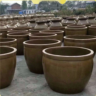 农村缸子陶瓷大缸水缸土陶老式粗陶发酵缸无铅储水家用养鱼大坛子